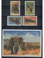 SIERRA LEONE 1983 WWF, Scimpanzè ed Elefanti 4v + 1 BF MNH**