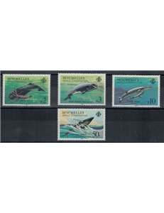 SEYCHELLES 1984 Whales - Whales 4 v