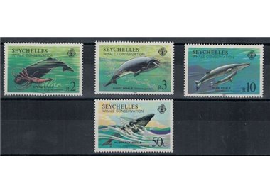 SEYCHELLES 1984 Whales - Whales 4 v