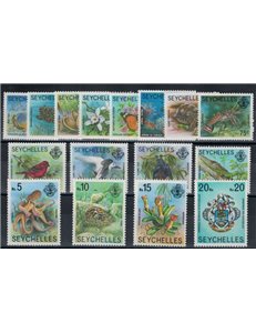 SEYCHELLES 1977 Ordinari, Flora e Fauna - Flora & Fauna, definitives 16 v