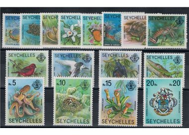 SEYCHELLES 1977 Ordinari, Flora e Fauna - Flora & Fauna, definitives 16 v