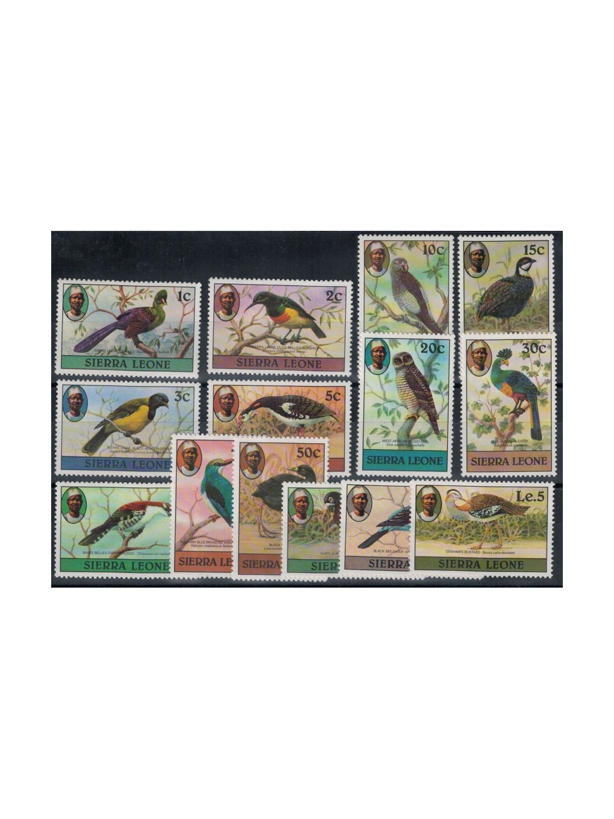 SIERRA LEONE 1980 Birds (without year) 14v MNH**