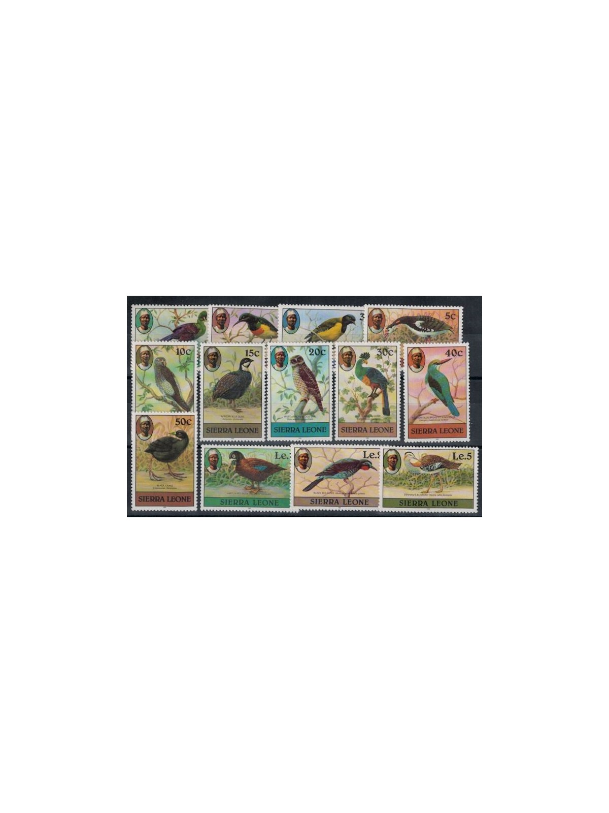 SIERRA LEONE 1981 Uccelli (con millesimo) 13v MNH**
