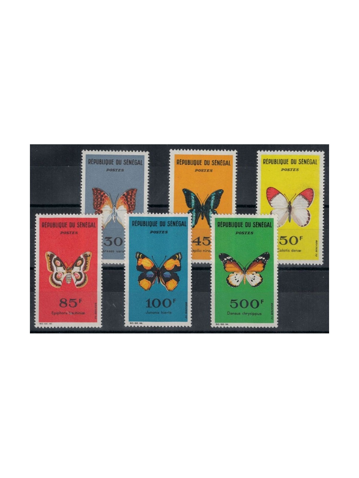SENEGAL 1963 Fauna, butterflies 6v MNH**