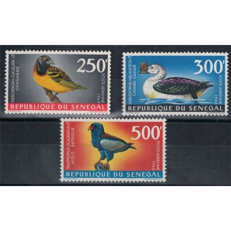 SENEGAL 1968 Definitivi, uccelli - Definitives, birds 3 v