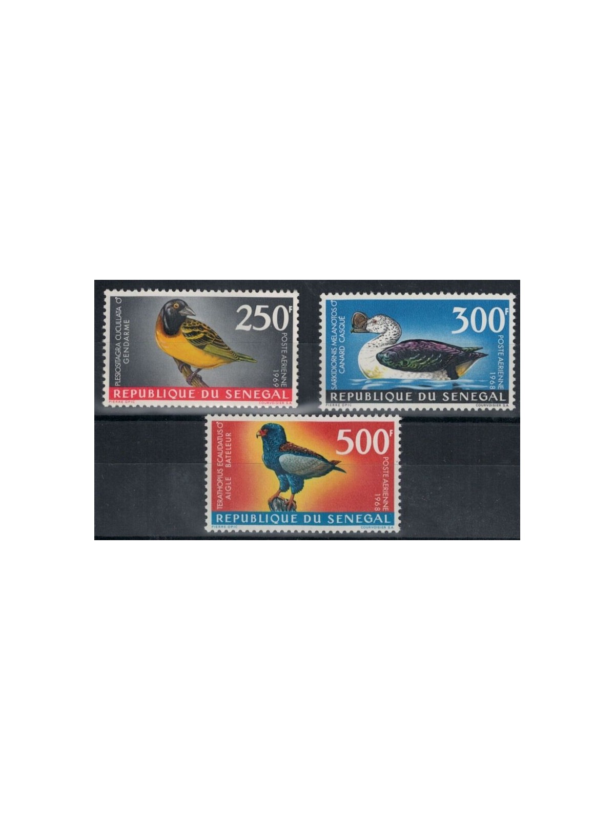 SENEGAL 1968 Definitivi, uccelli - Definitives, birds 3 v