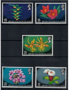 SOLOMON ISLANDS 1972 Flowers 5 v