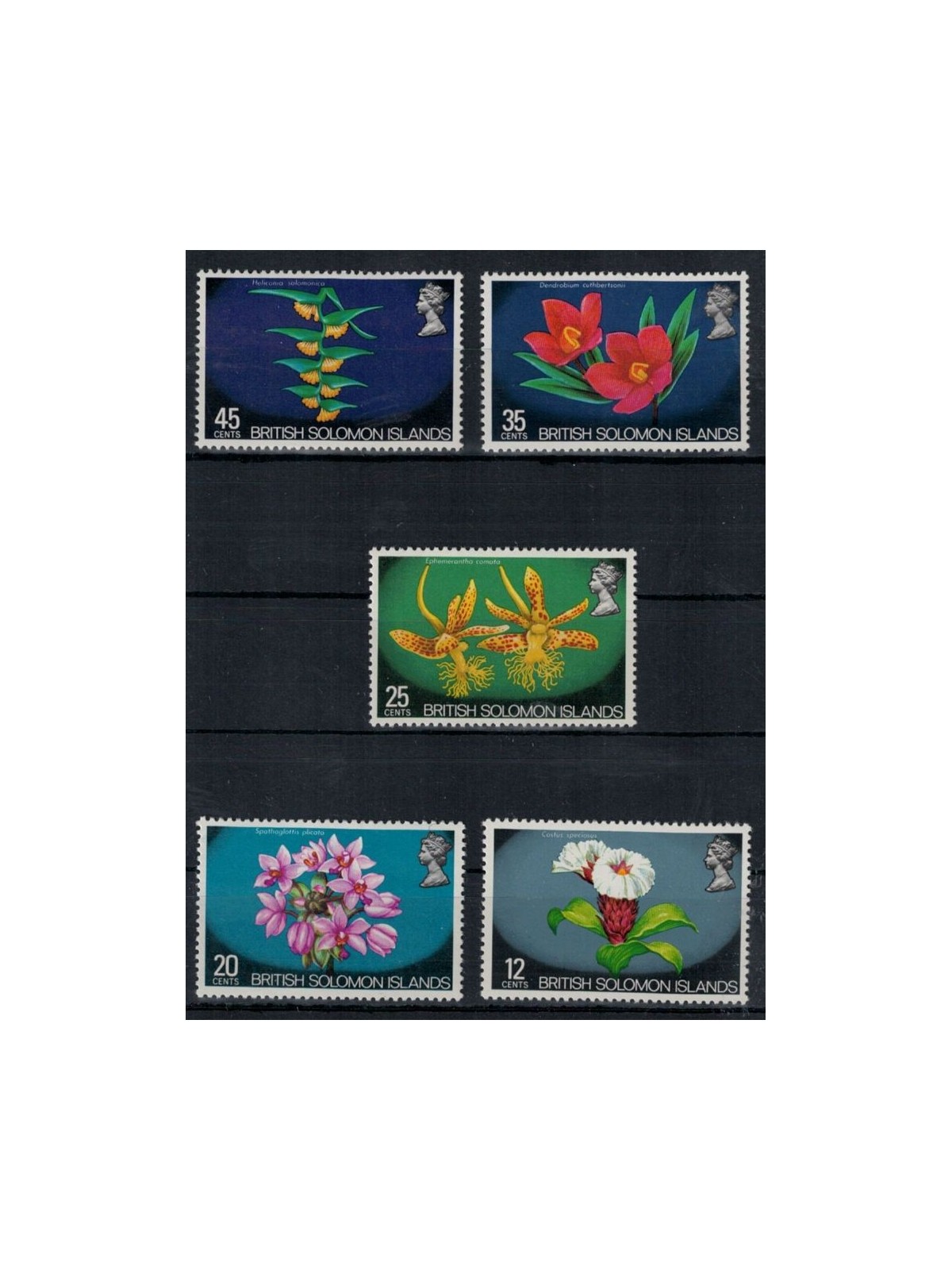 SOLOMON ISLANDS 1972 Flowers 5 v