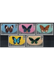 SOLOMON 1972 Farfalle - Butterflies 5 v