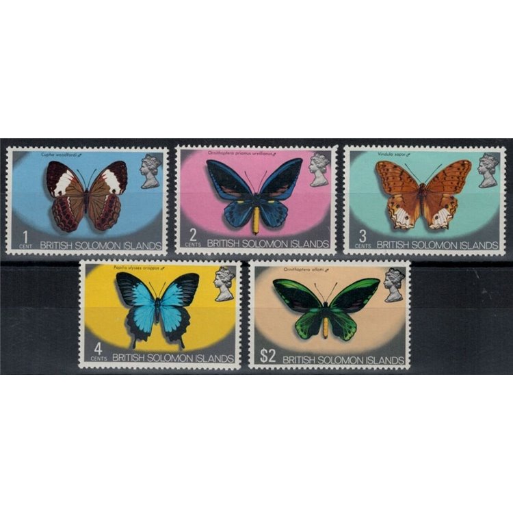 SOLOMON 1972 Butterflies 5 v