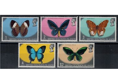 SOLOMON 1972 Farfalle - Butterflies 5 v