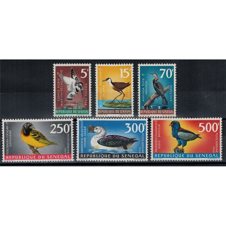 SENEGAL 1968 Definitivi, uccelli - Definitives, birds 6 v