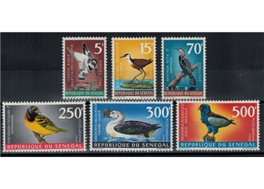 SENEGAL 1968 Definitives, birds 6 v
