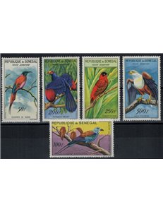 SENEGAL 1960/63 Birds 5 v