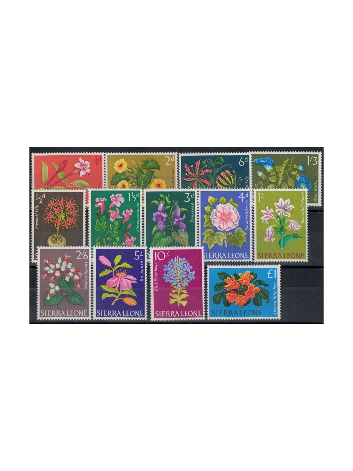 SIERRA LEONE 1963 Ordinary series, flowers 13v MNH**