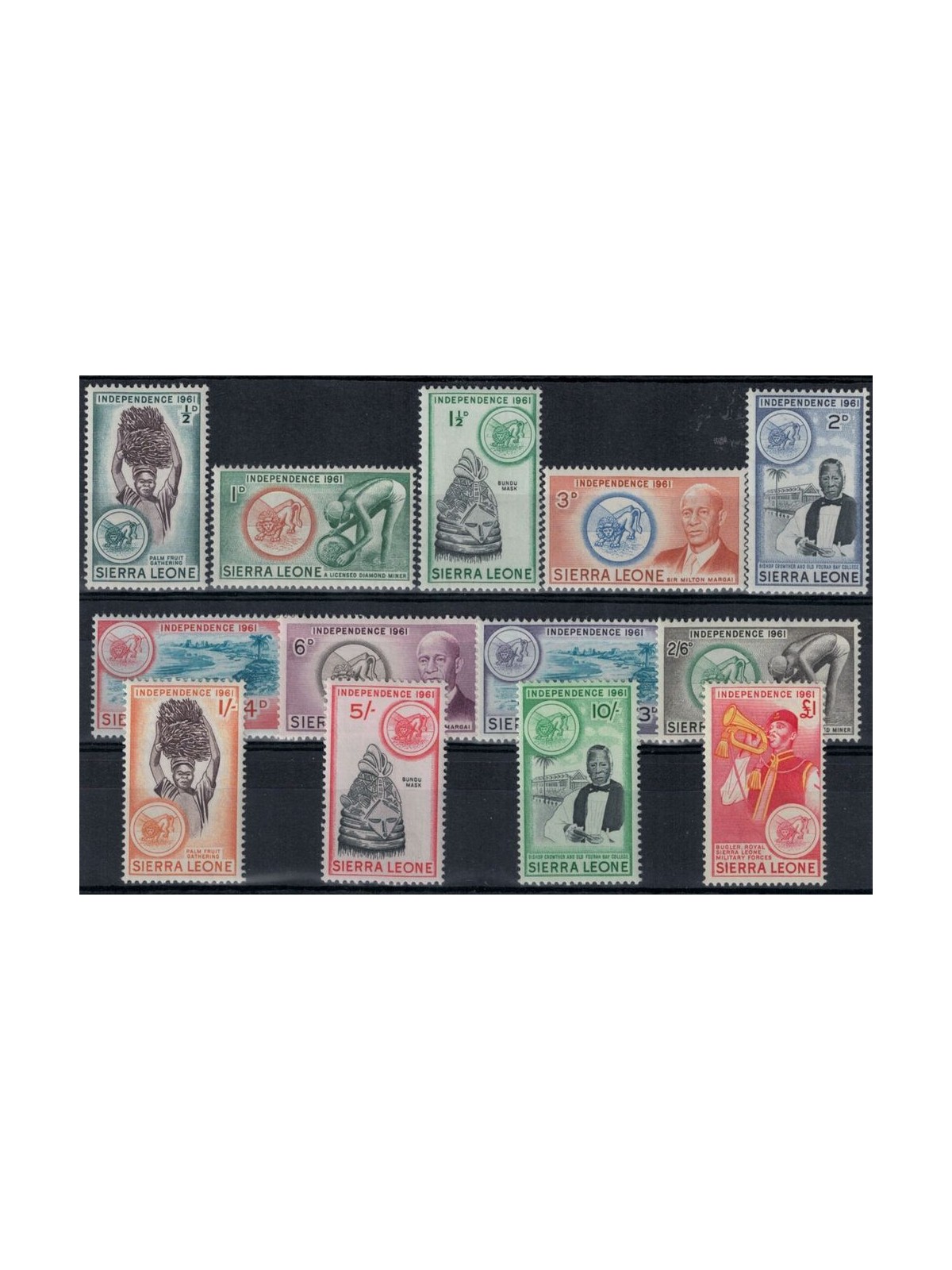 SIERRA LEONE 1961 Serie ordinaria 13v MNH**