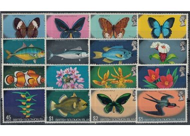 SOLOMON 1972-73 Ordinari - Definitives, flora e fauna 12v MNH**