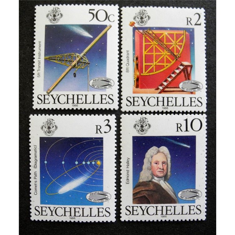 SEYCHELLES 1986 Cometa di Halley - Halleys comet 4v MNH**