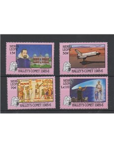 SIERRA LEONE 1986 Cometa di Halley 4v MNH**