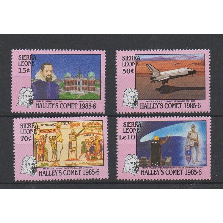 SIERRA LEONE 1986 Cometa di Halley 4v MNH**