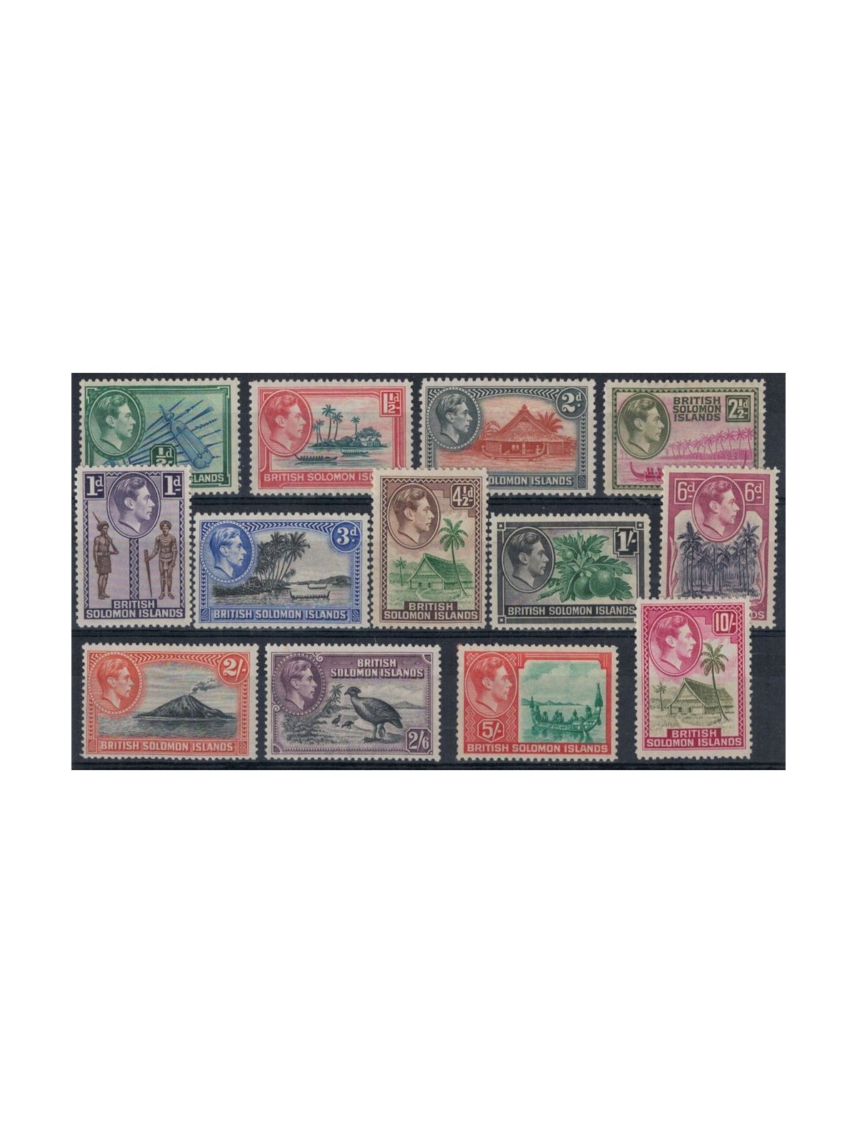 SOLOMON 1939 Serie ordinaria 13v MH*