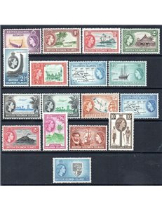 SOLOMON 1956-60 Definitives 17v MNH**