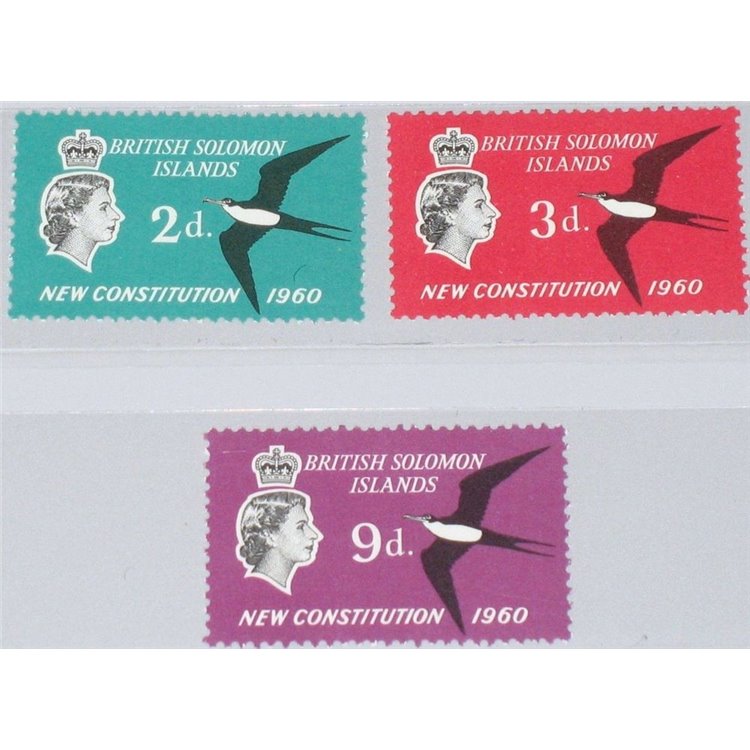 SOLOMON 1961 New constitution 3v MNH**
