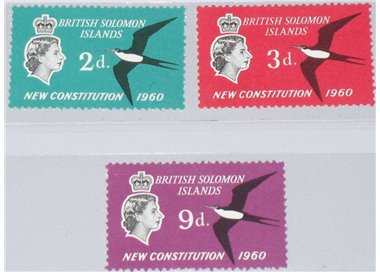 SOLOMON 1961 New constitution 3v MNH**