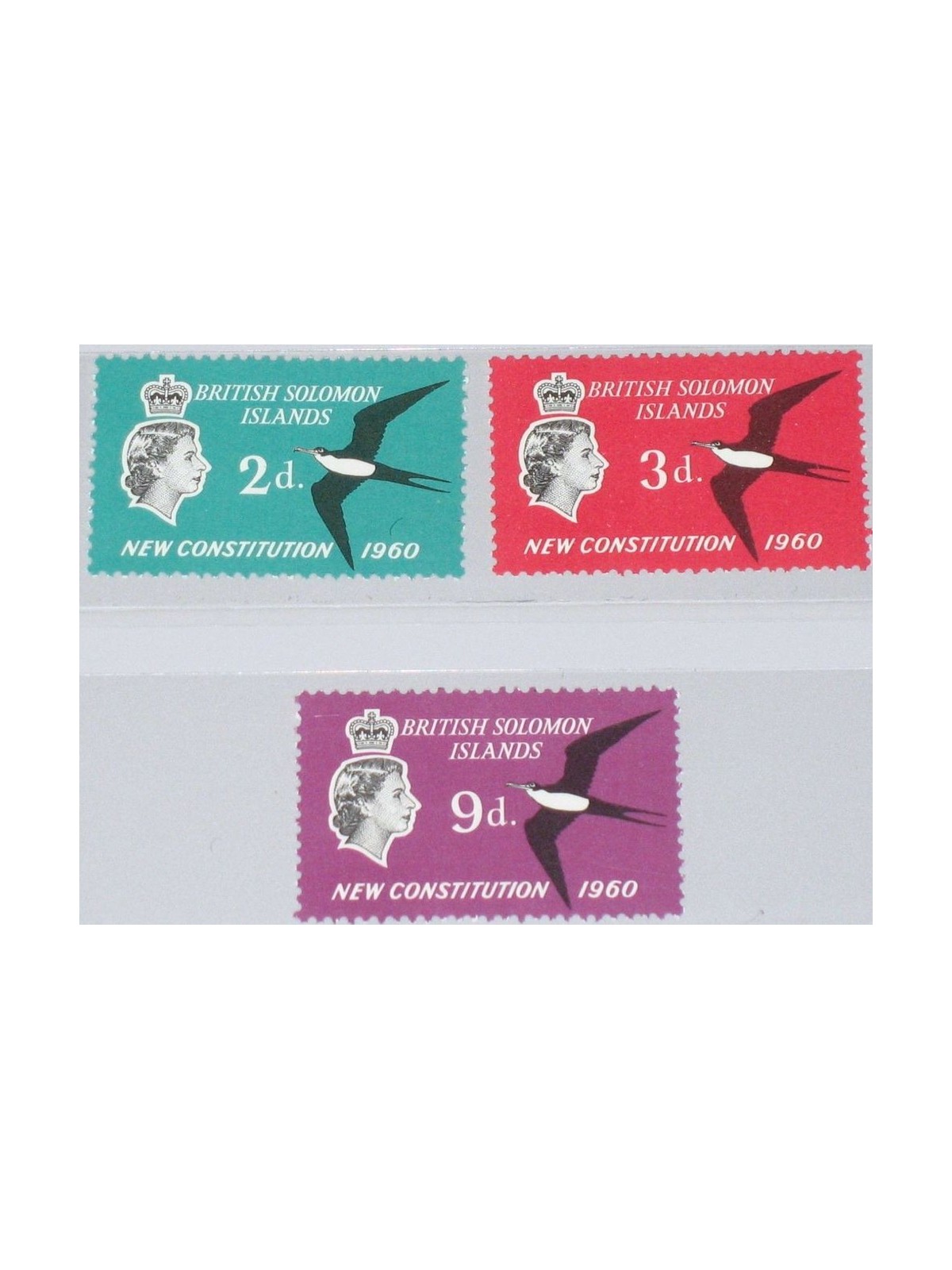 SOLOMON 1961 New constitution 3v MNH**