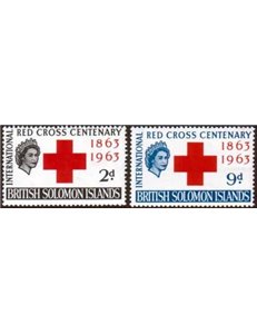 SOLOMON 1963 Red Cross centenary 2v MNH**