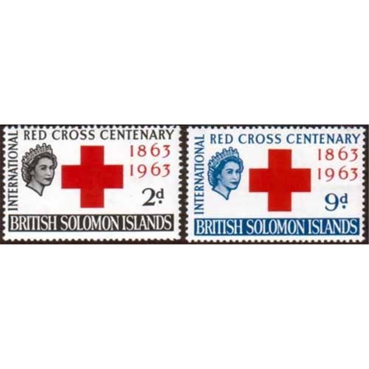 SOLOMON 1963 Red Cross centenary 2v MNH**
