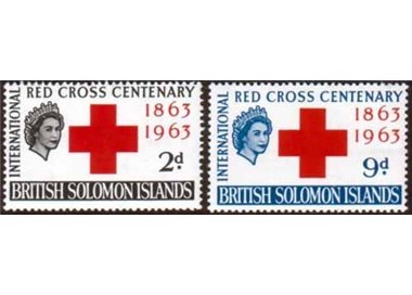 SOLOMON 1963 Red Cross centenary 2v MNH**