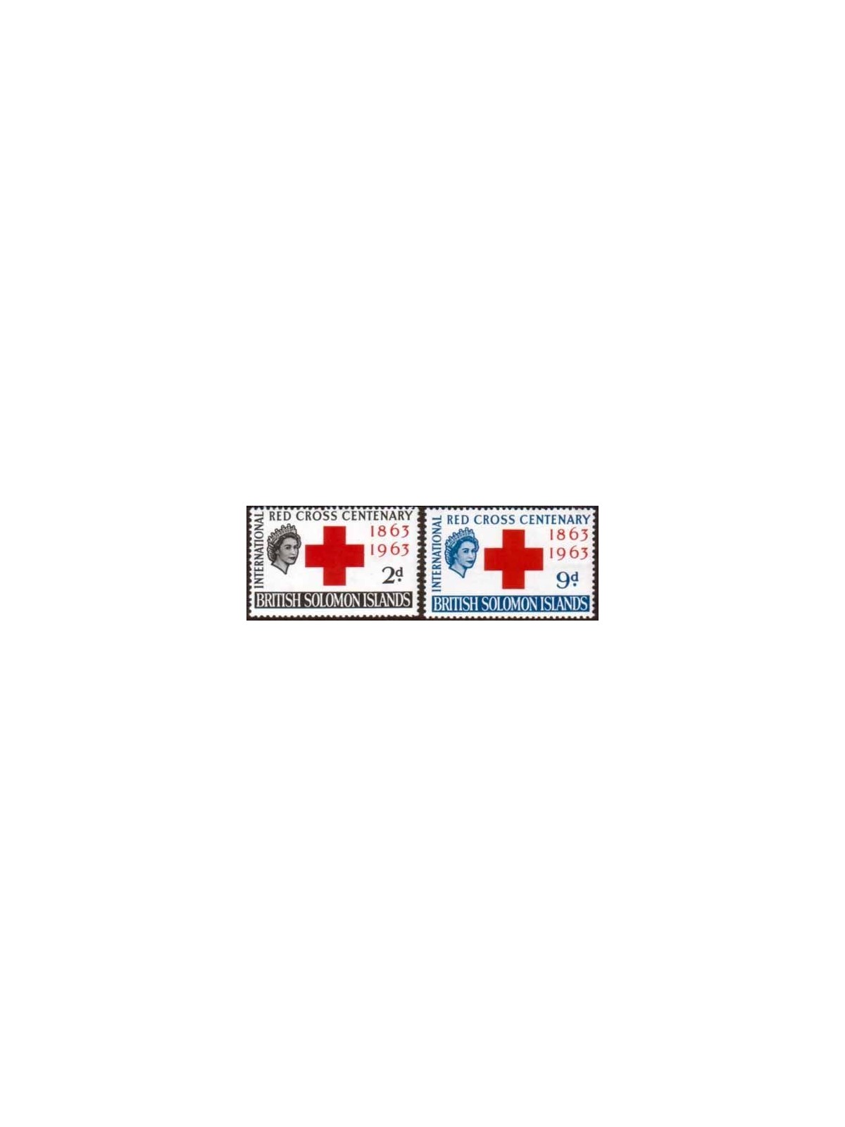 SOLOMON 1963 Red Cross centenary 2v MNH**