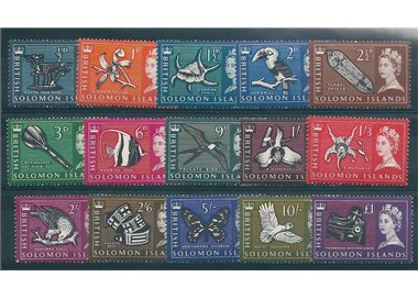 SOLOMON 1965 Definitives 15v MNH**