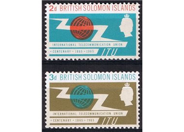 SOLOMON 1965 ITU centenary 2v MNH**