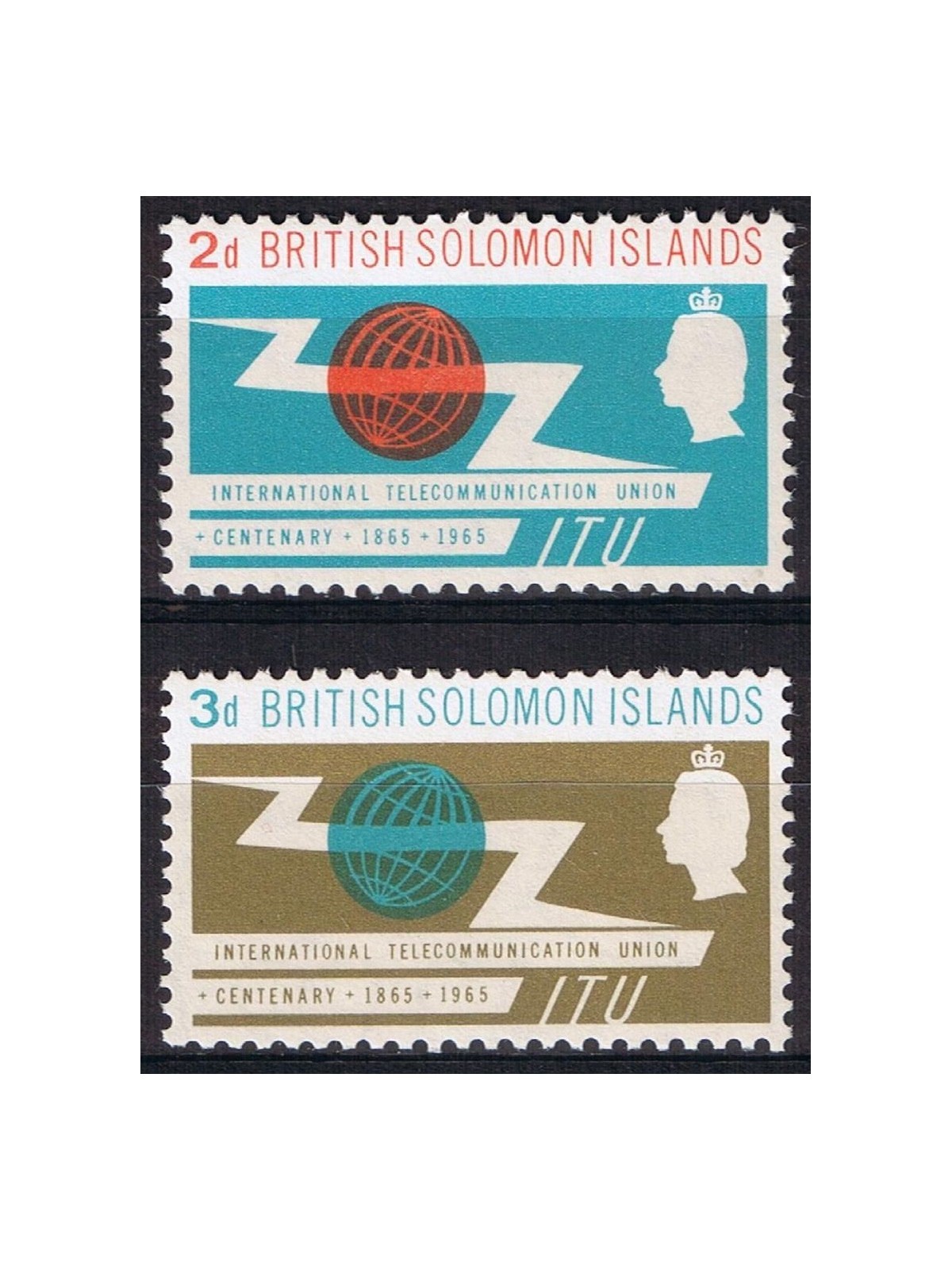 SOLOMON 1965 ITU centenary 2v MNH**
