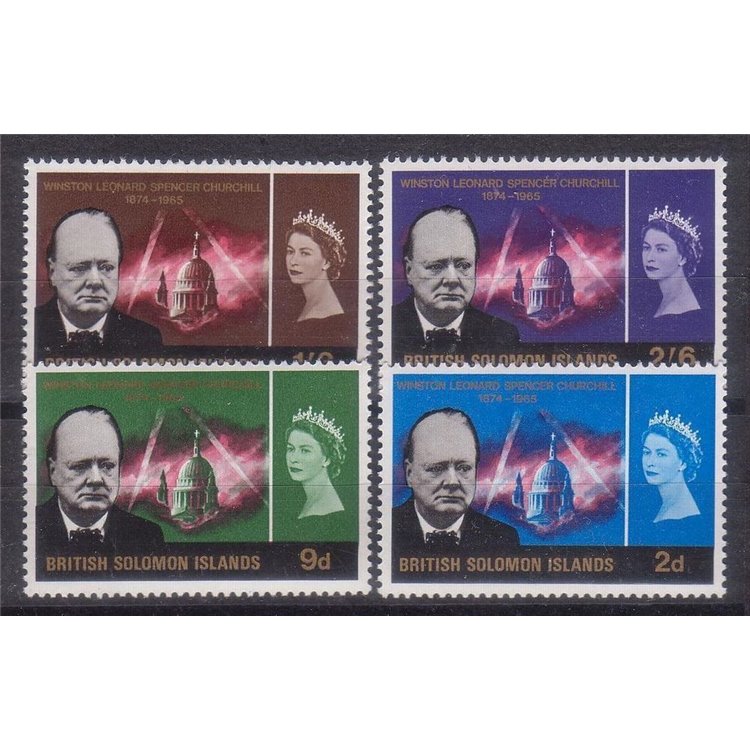 SOLOMON 1966 Sir Winston Churchill 4v MNH**