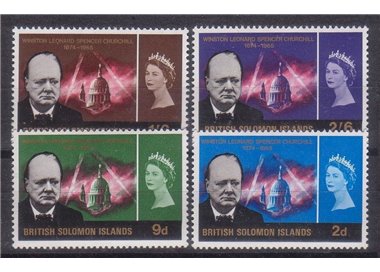 SOLOMON 1966 Sir Winston Churchill 4v MNH**
