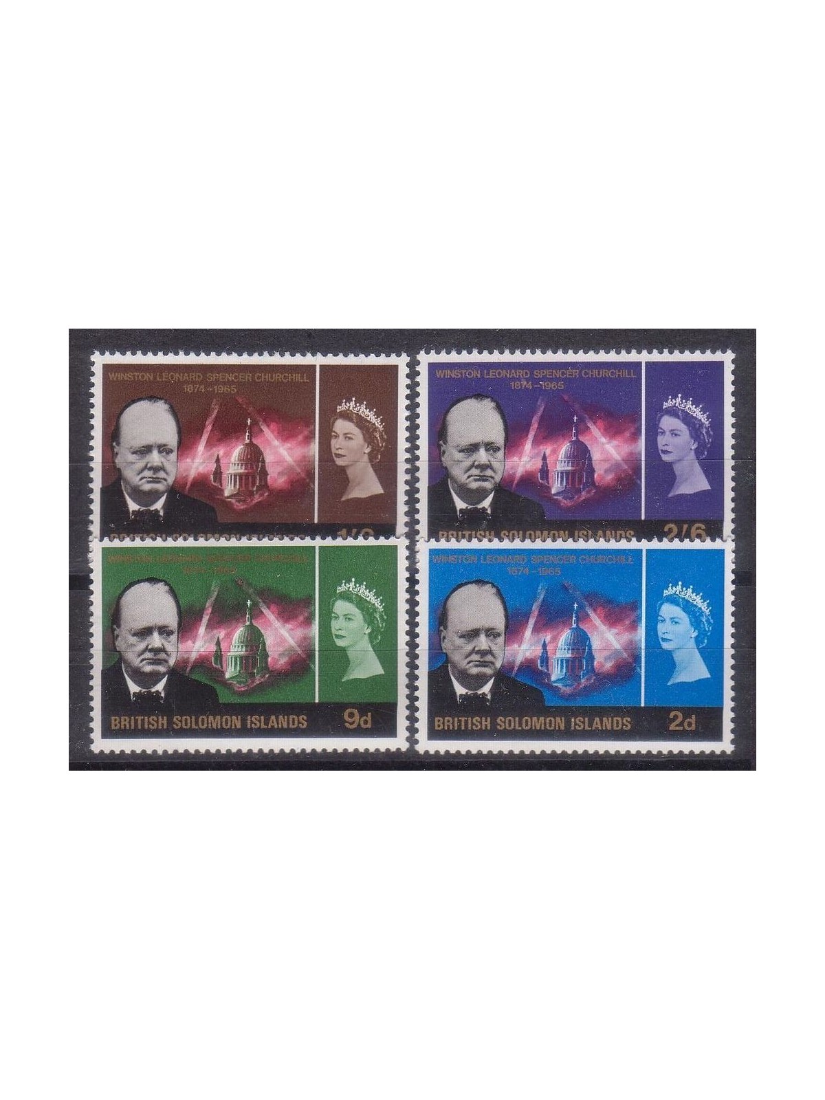 SOLOMON 1966 Sir Winston Churchill 4v MNH**