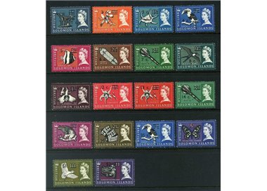 SOLOMON 1966-67 Definitives 18v MNH**