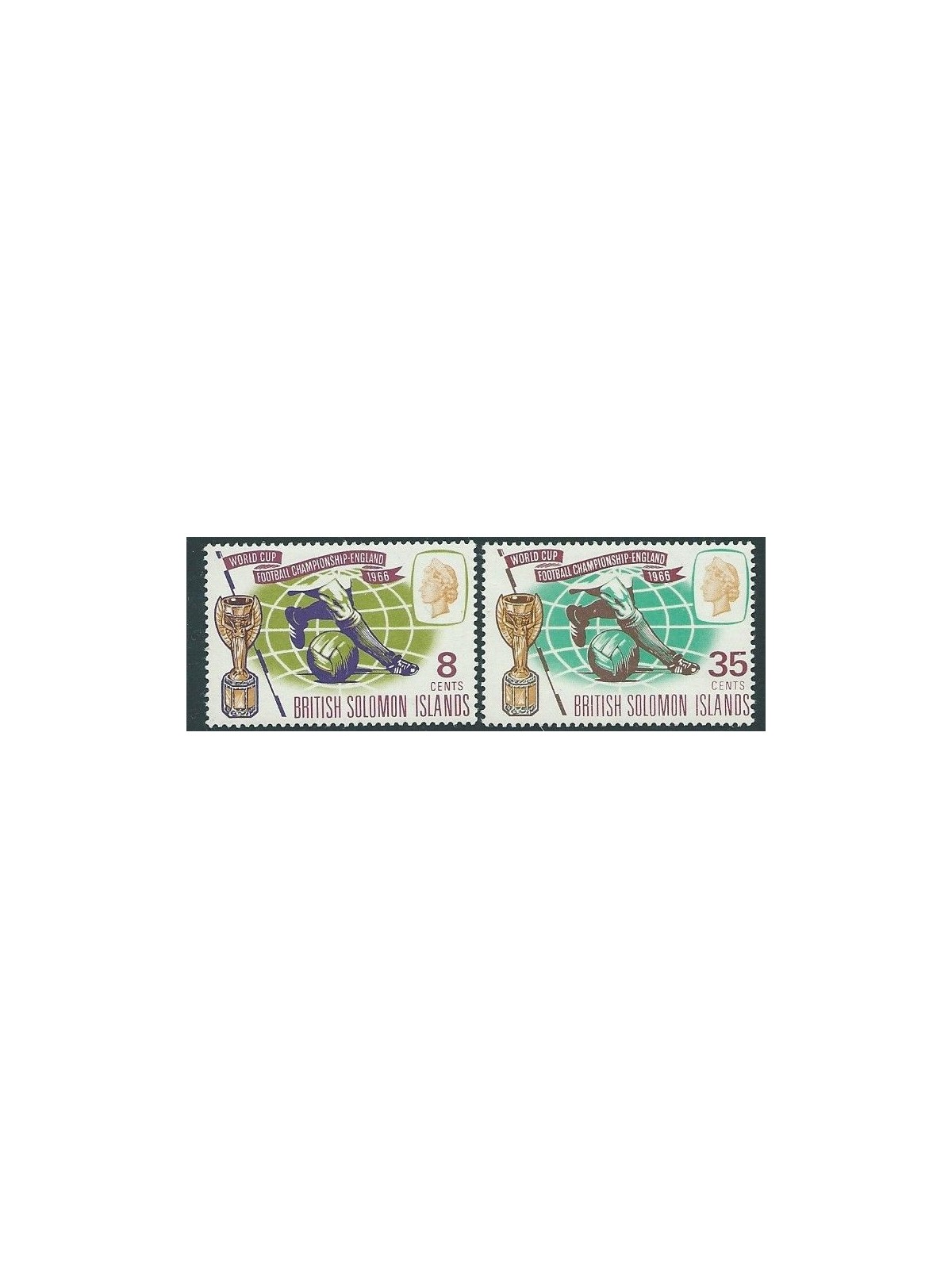 SOLOMON 1966 World Cup Football 2v MNH**