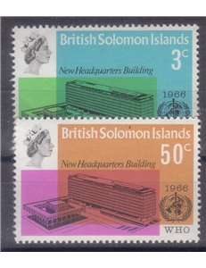 SOLOMON 1966 New WHO building 2v MNH**
