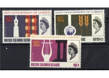 SOLOMON 1966 Unesco 3v MNH**