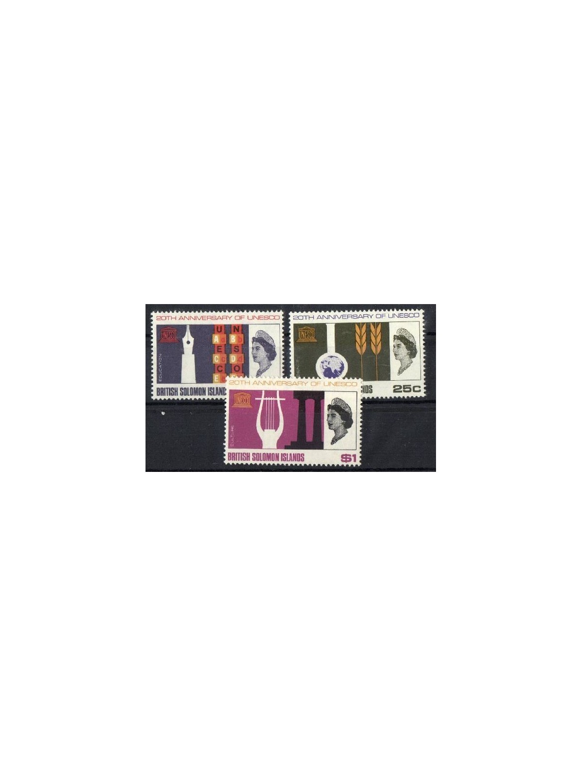 SOLOMON 1966 Unesco 3v MNH**
