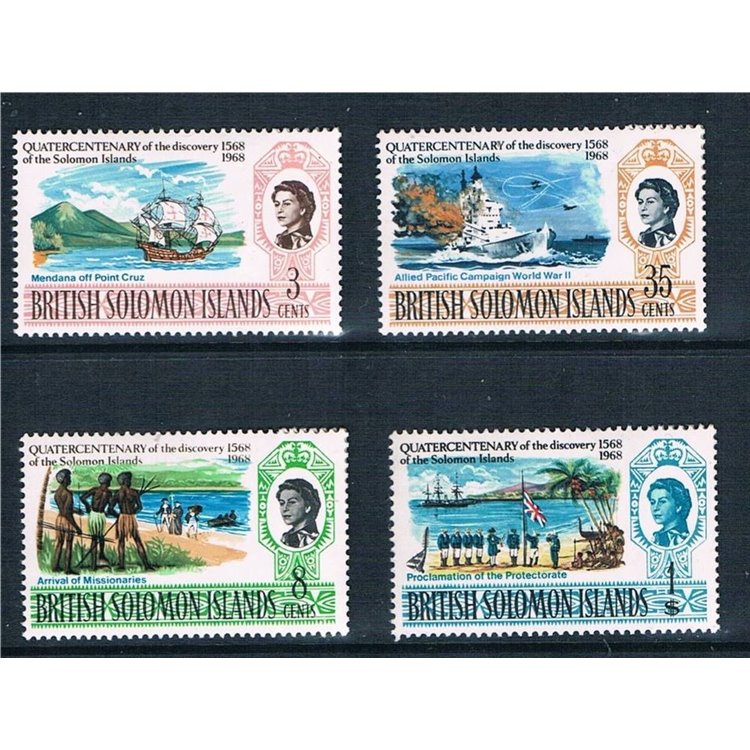 SOLOMON 1967 Discovery 400th anniversary 4v MNH**