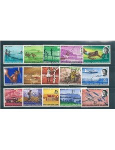 SOLOMON 1968 Definitives 15v MNH**