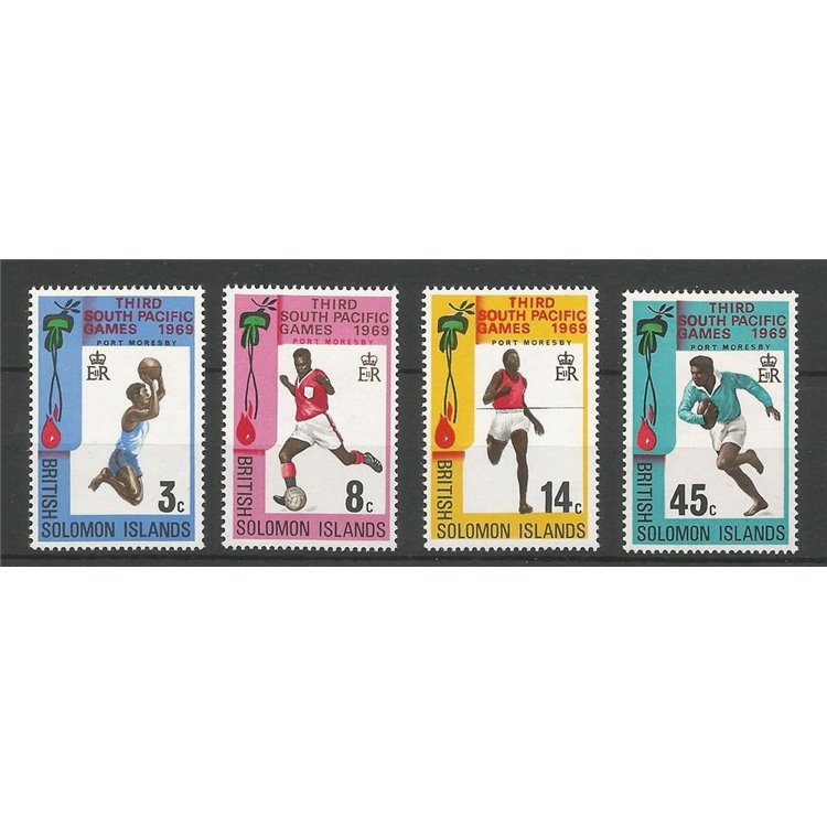 SOLOMON 1969 South Pacific games 4v MNH**