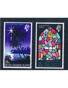 SOLOMON 1969 Christmas 2v MNH**