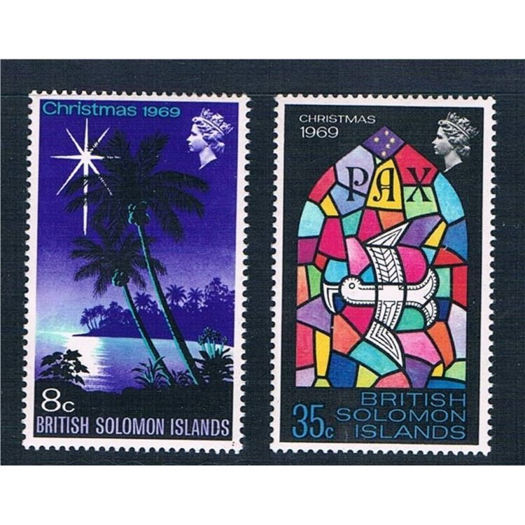 SOLOMON 1969 Christmas 2v MNH**