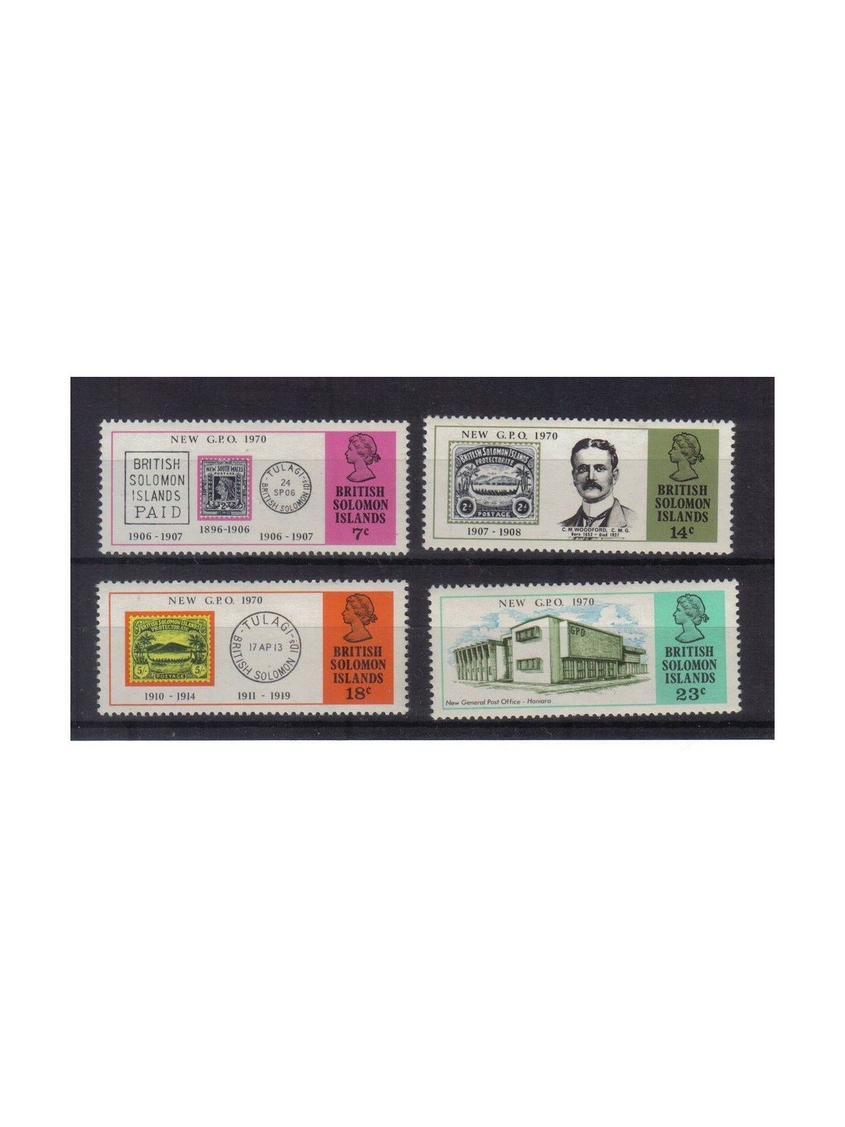 SOLOMON 1970 New post office 4v MNH**